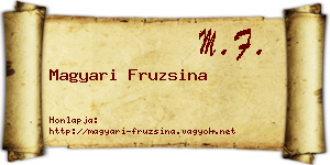 Magyari Fruzsina névjegykártya